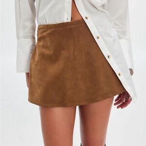 NWT We The Free Paradise Found Suede Skort with Pockets